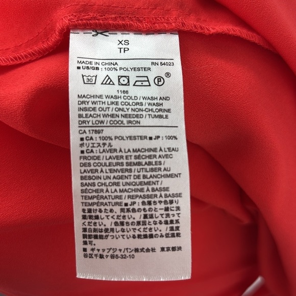 Banana Republic Factory Tie Neck Halter Top Women’s Size XS in Bright Red Orange - Picture 6 of 7